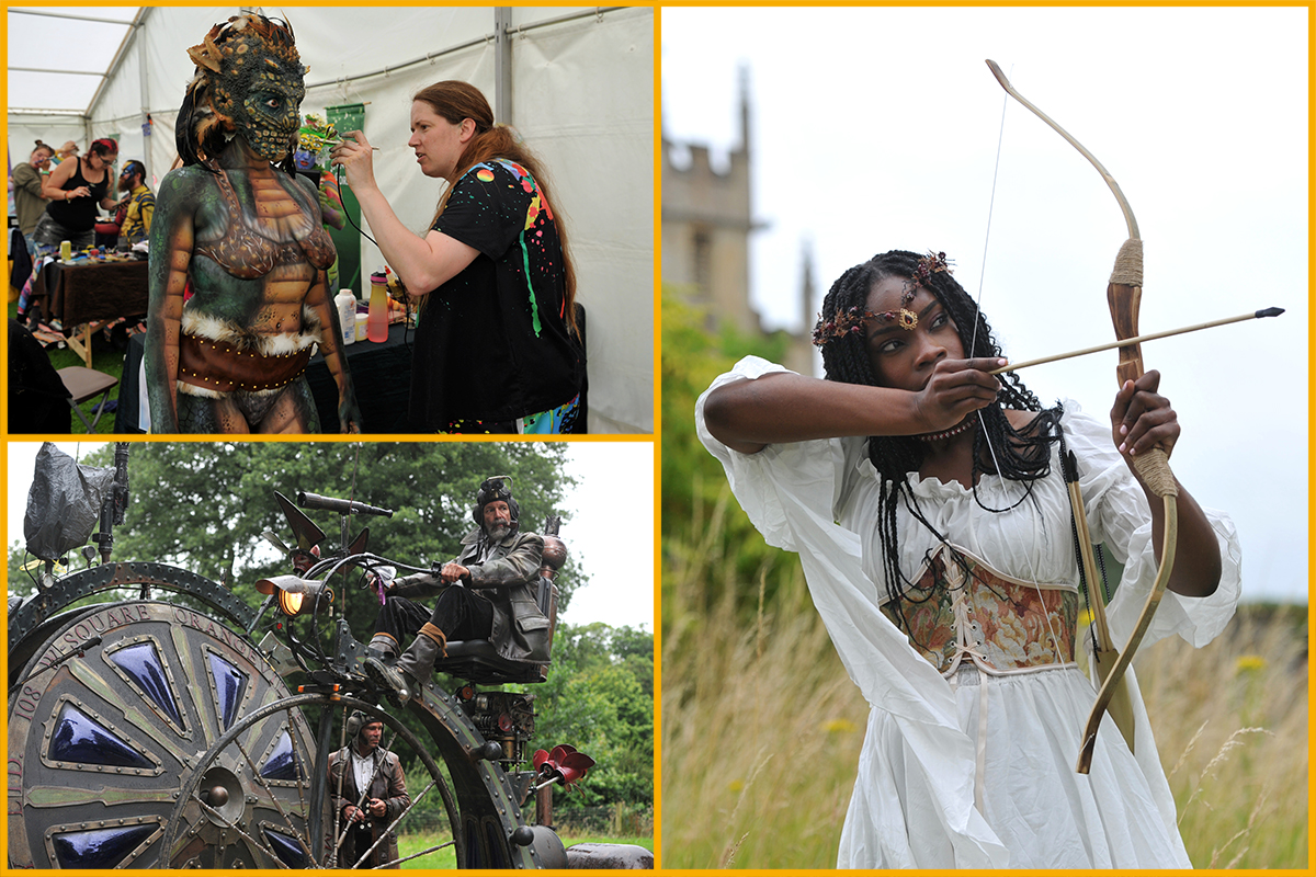 People in costume enjoying Fantasy Forest Festival 2024